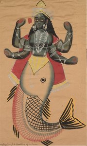 Mor, Fish Avatar av Vishnu av Unknown artist