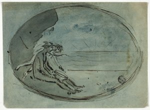 Merkur ser på solnedgangen av Unknown artist