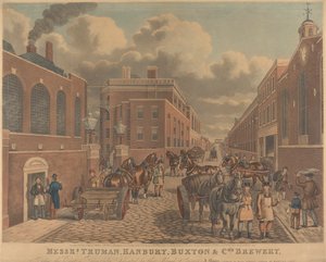 Mrs. Truman, Hanbury, Buxton & Co.s bryggeri, Spitalfields av Unknown artist