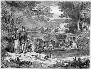 Milanesiske kostymer og vogn på 1600-tallet. av Unknown artist
