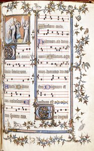 Missal of Saint Denis, ca 1350. Miniatyr som viser Clotaire (Clothaire) og Dagobert. av Unknown artist