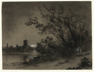 Måneskinnsscene av Unknown artist