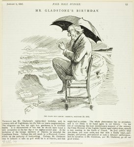 Herr Gladstones bursdag, fra Pall Mall-budsjettet av Unknown artist