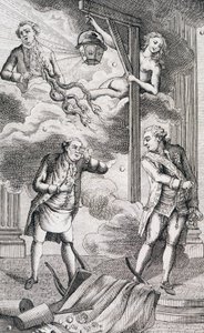Necker dømt av lyktens domstol - i "" Supplement til privatlivet og departementet til Mr. Necker, Generaldirektør for finans"" av en borger, red. Pellet, Genève av Unknown artist
