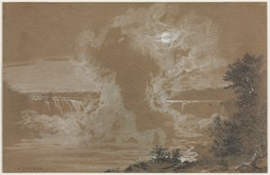 Niagara Falls av Moonlight av Unknown artist