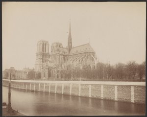 [Notre-Dame sett fra Seinen] av Unknown artist