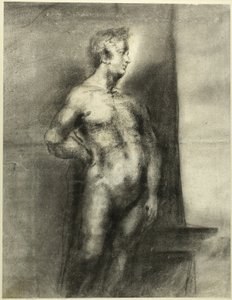 Naken mannlig figur av Unknown artist