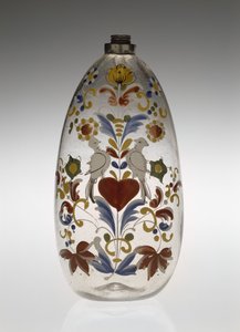 pleie- eller medikamentflaske, ca. 1750-1800 (glass) av Unknown artist