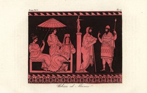 Odyssevs underholdt av Alcinous, hersker over Phaeacians på øya Scheria av Unknown artist