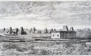 Oljebrønner, Baku, Kaukasus (Nobel) av Unknown artist