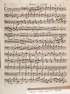 Side med partitur til The Harmonic Star, Op 3 (Harmonic Inspiration) av Antonio Vivaldi av Unknown artist