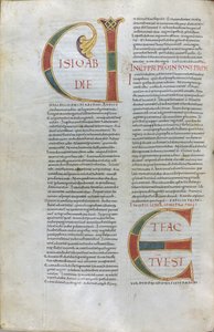 Side med begynnelsen av profeten Obadjas bok (Obadjas syn) og begynnelsen av profeten Jona av Unknown artist