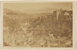[Panoramautsikt over Alhambra, Granada, Spania] av Unknown artist