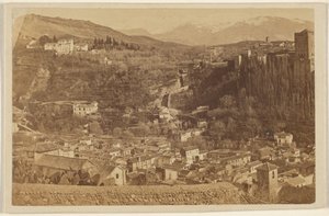 [Panoramautsikt over Alhambra] av Unknown artist