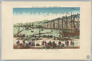 Peep-show, havnen i gamle Toulon av Unknown artist