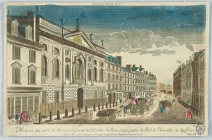 Peep-show, Maison Quiserie de Magasins, for Royal Navy, og en del av havnen i Plimmouthe i England av Unknown artist
