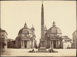 Piazza del Popolo hentet fra Porta (Roma) av Unknown artist