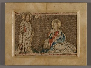 Bilde (sannsynligvis fra en Orphrey-gruppe som viser Kristus foran Maria Magdalena) av Unknown artist