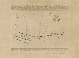 Plan for starten av slaget ved Trafalgar av Unknown artist