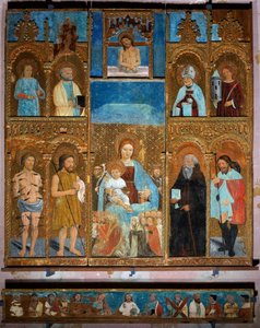 Polyptych av Jomfru Maria av Unknown artist