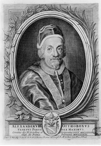 Pave Alexander VIII (1610 - 1691). av Unknown artist