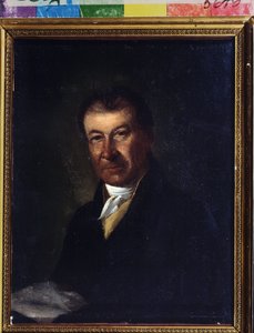 Portrett av komponisten Dmitry Bortniansky (1751-1825) (Portrett av komponisten Dmitrij Bortninansky). Anonymt maleri. Olje på lerret, 26,3 x 20,7 cm, slutten av 1700-tallet. Klassisisme. State Central A. Bakhrushin Theatre Museum, Moskva. av Unknown artist