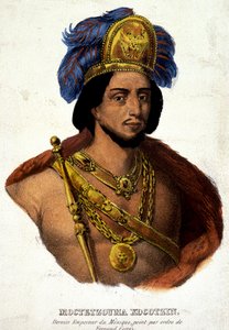 Portrett i byste av Moctezuma (eller Montezuma), siste keiser av Mexico - syk. 1800-tallet e.Kr. dok. Det 16. århundre. av Unknown artist