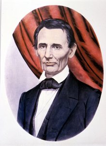 Portrett av den amerikanske presidenten Abraham Lincoln (1809 - 1865).