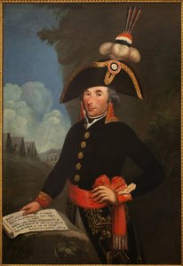 Portrett av Andre Massena (1758-1817, hertug av Rivoli og prins av Essling, marechal av imperiet), i uniform av divisjonsgeneral. Anonymt maleri, olje på lerret 1796, portrett av Unknown artist