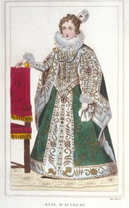 Portrett av Anne av Østerrike (1601-1666). Gravering av 1830 av Unknown artist