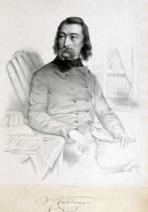 Portrett av Barthelemy Prosper Enfantin, kjent som Father Enfantin (1796-1864), Saint Simonien (Saint Simonien) av Unknown artist