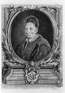 Portrett av Benedikt XIII (1649 - 1730). av Unknown artist