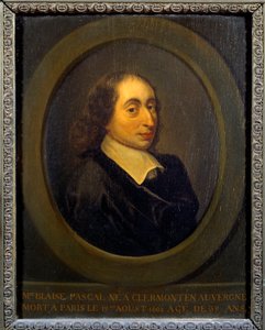 Portrett av Blaise Pascal (1623-1662), fransk fysiker, matematiker og forfatter. Anonymt maleri. Port Royal, Musee Des Granges av Unknown artist