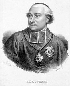 Portrett av kardinal Joseph Fesch, onkel til Napoleon Bonaparte (1763-1839). av Unknown artist