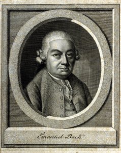 Portrett av Carl Philipp Emanuel Bach kalt Bach of Berlin og Hamburg Femte barn til John Sebastian Bach (Johann Sebastian Bach av Unknown artist