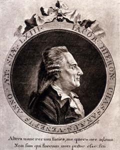 Portrett av Casanova (1725 - 1798) - portrett i frontispice, i historien om min flukt fra fengslene i republikken Venezia, skrevet i Dux en Bohemia av Unknown artist