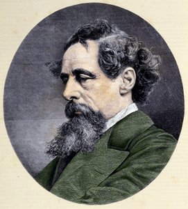 Portrett av Charles Dickens (1812-1870), engelsk forfatter. av Unknown artist