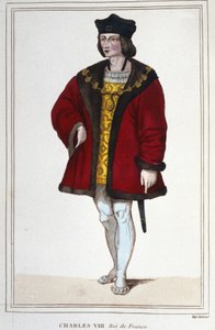 Portrett av Charles VIII (1470 - 1498), konge av Frankrike gravering fra 1830 av Unknown artist
