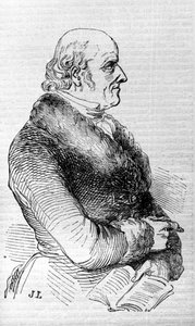 Portrett av Christian Hahnemann (1755 - 1843), grunnlegger av homeopati. Gravering av 1800-tallet. av Unknown artist