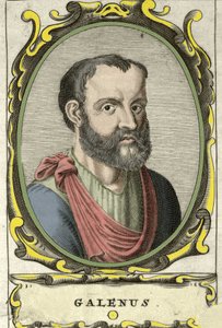 Portrett av Claude Galien (Claudio Galeno eller Claudius Galenus eller Galen, v. 131 - v. 201), gresk lege. 1700-talls gravering. av Unknown artist