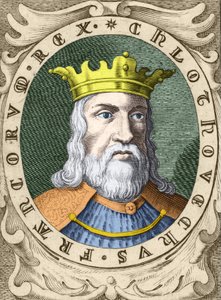 Portrait of Clovis I (v. 466 - 511) King of the Francs. av Unknown artist