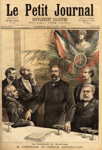 Portrett av Ernest Constans (1833-1913) i den republikanske kretsen, professor i juss og deretter politiker, han var flere ganger innenriksminister og den første guvernøren i Indokina, under fransk protektorat. Gravering i "" Le petit journal"" 24/06/1 av Unknown artist