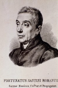 Portrett av Fortunato Santini (gravering) av Unknown artist