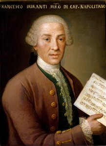Portrett av Francesco Durante (1684-1755), organist og mester i det napolitanske kapellet Anonym maleri. Bologna fra 1700-tallet, Civic Musical Bibliographic Museum av Unknown artist