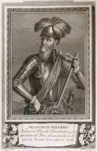 Portrett av Francisco Pizarro (gravering) av Unknown artist