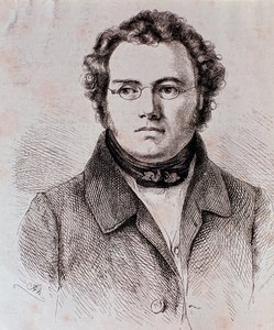 Portrett av Franz Schubert (gravering) av Unknown artist