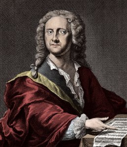 Portrett av Georg Philipp Telemann (1681 -1767), tysk komponist av Unknown artist