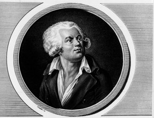 Portrett av Georges Jacques Danton, konvensjonell advokat (1759-1794). Gravering i "" Komplett samling av historiske malerier fra den franske revolusjonen, i tre bind.""" 1804. av Unknown artist