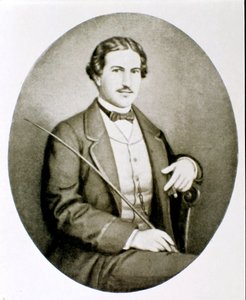 Portrett av Gigio Caroli, elsker av Giuseppina Raimondi, andre kone til Giuseppe Garibaldi. Privat samling av Unknown artist