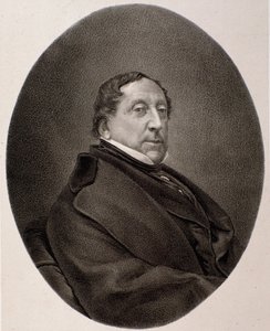 Portrett av Gioacchino Rossini (gravering av Unknown artist
